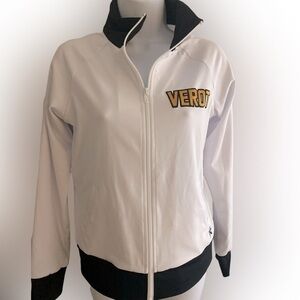 Rebel Athletic Cheer Jacket - S white black , polyester spandex , like new